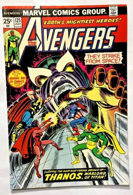1974 The Avengers Earths Mightiest Heroes Vol. 1 No. 125, Marvel, VG
