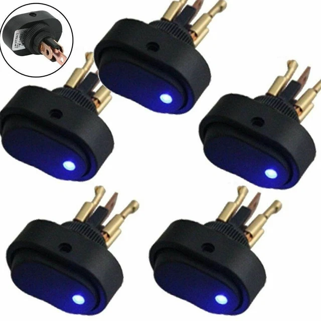 30AMP SPENTO / Su A Bilanciere Pulsante Interruttore 5pcs Set Barca