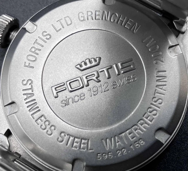 FORTIS FLIEGER DAY Date 595.22.158 Automatic Black Dial Men's Watch ...