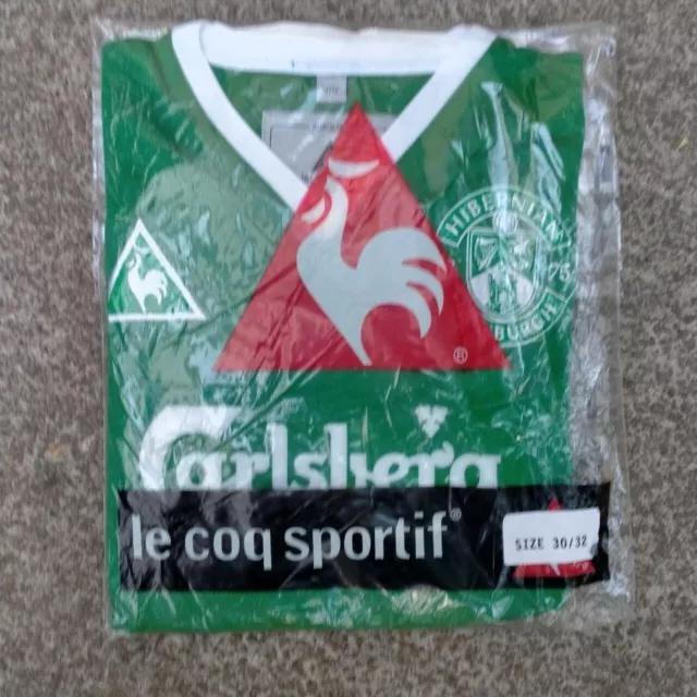 Hibernian 2002-03 hime football shirt/ jersey. Large boys NEW Le coq Sportif