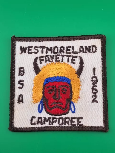 Westmoreland (Fayette) Camporee BSA 1962 Patch Boy Scouts Of America