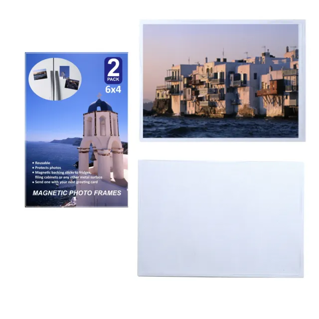Magnetic Photo Frames Fridge 4x6 inches Magnet Pictures Clear Pocket Sleeves 12X