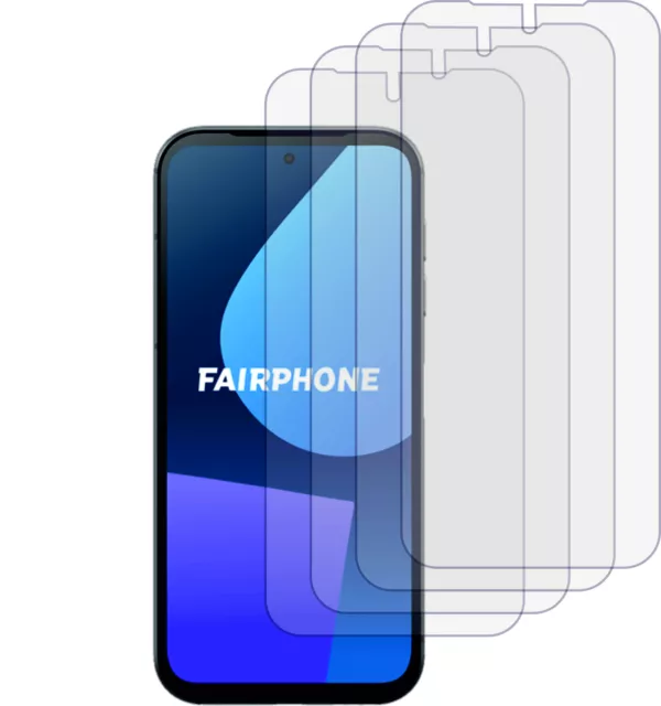 4x CLEAR LCD screen guard protector de pantalla for Fairphone 5
