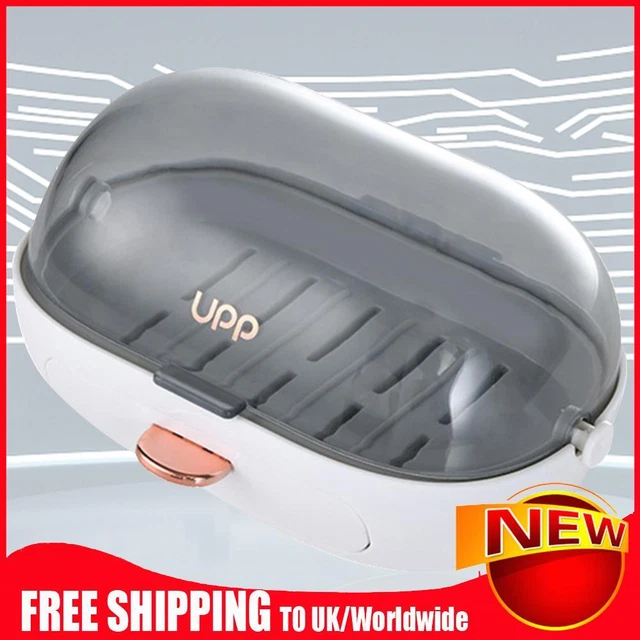 Soap Dish Holder Self-Adhesive Clear Soap Rack No Punching for Home Kitchen Sink
