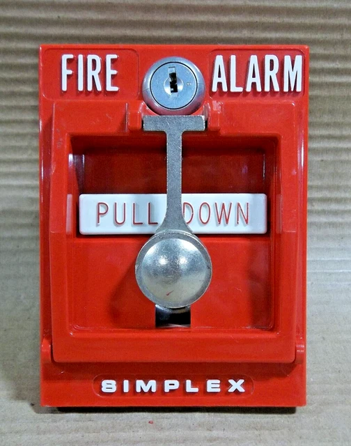 SIMPLEX 20999103 PULL Down Station Fire Alarm Double Action With Glass