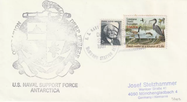 1987 USA - Antarctic Cover from Mc Murdo Station