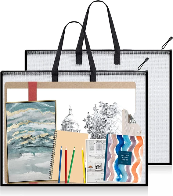 Art Portfolio Bag 19 X 25 Inch, Poster Storage Bag with Zipper and Handle for Ar