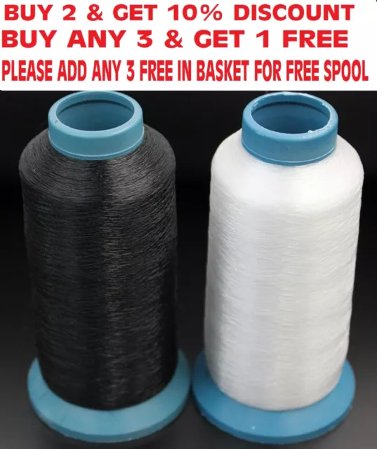 12 Nylon Invisible Thread for Sewing 10000 Meter. each cone. 0.12mm for  Multi Purpose , Over lock, Sewing, Quilt etc. Free Shipping.