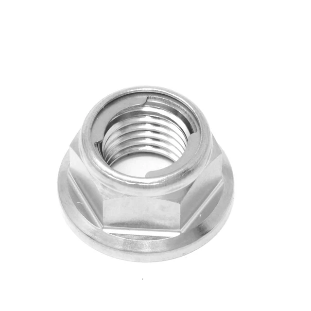 5 Dadi A Flangia In Titanio Blu M10 X 1.25mm Per Fissaggio Pignone Moto - Honda/Suzuki/Yamaha