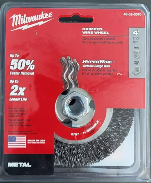 Milwaukee-48-52-5070 4 In. Radial Crimped Wheel- Carbon Steel