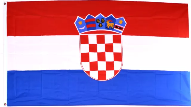 Croatia Flag Large 5 x 3 FT - 100% Polyester With Eyelets - Europe