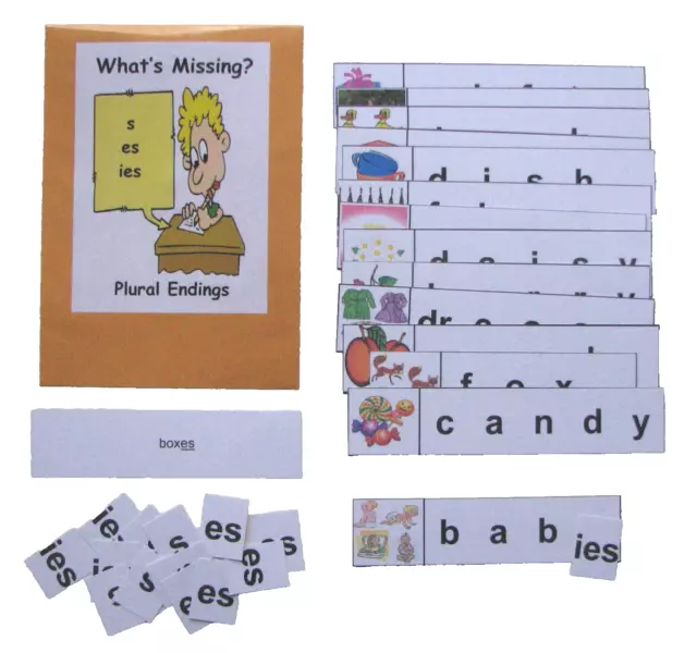 Teacher Made Literacy Center Learning Resource Game Plural Endings