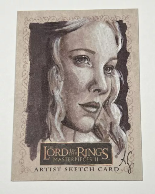 2008 Lord of the Rings Masterpieces 2 ALLISON SOHN Galadriel SKETCH CARD *lotr