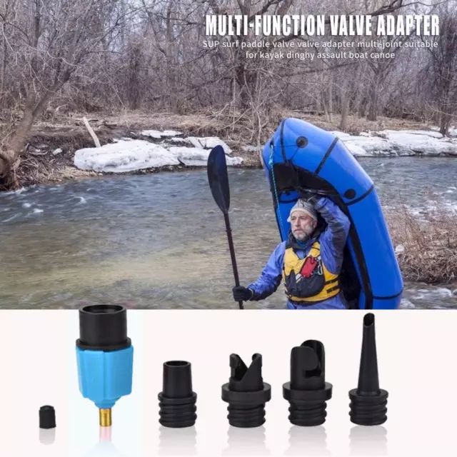 Rubber Boat Valve Adapter Paddle Board Kayak Air Valve Pump Compressor Converter