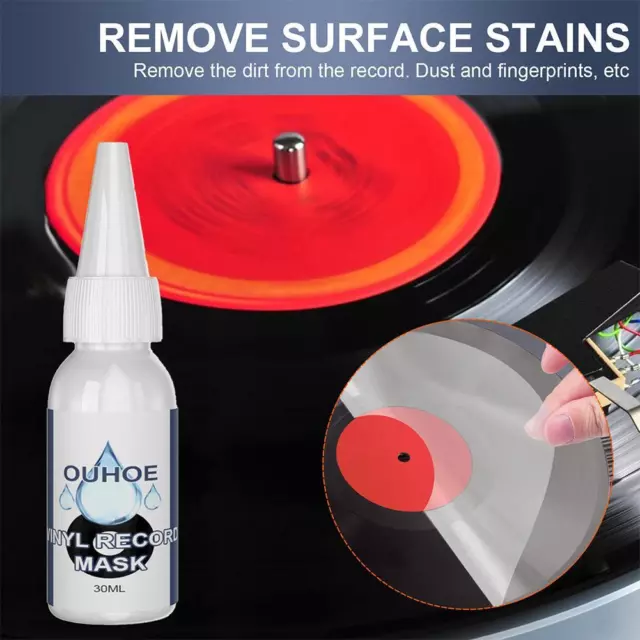 30ml Record Vinyl LP Cleaning Solution Concentrated Cleaners Fluid Spray US Q6V9