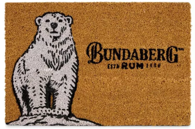 Bundaberg Rum Bear Door Mat. Use in your House, Home Bar, Garage or Man Cave