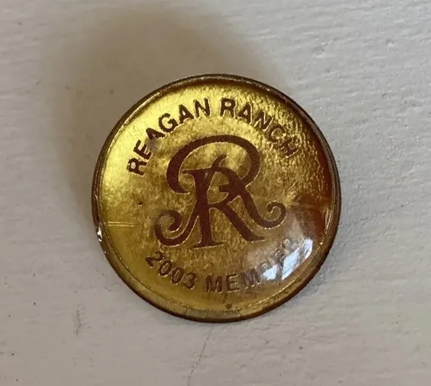 Vintage Reagan Ranch 2003 Member Gold Tone Enamel Lapel Pin (GW9)