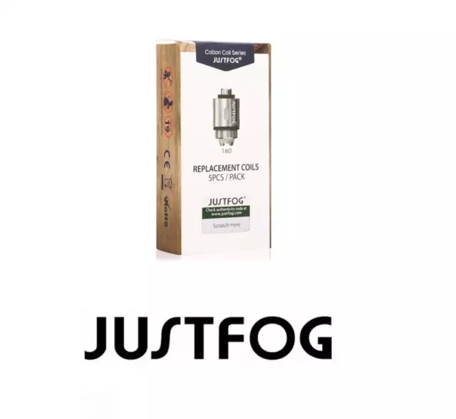 5-Pack Genuine Official Justfog Q16 Q16C, Q14, C14, G14, S14 Vape Coils 1.6 ohms