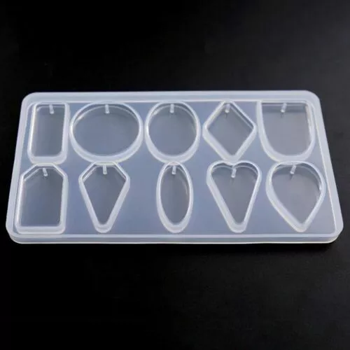 Mold Silicone Resin for DIY Mould 10x Round Necklace jewelry Pendant Making tool