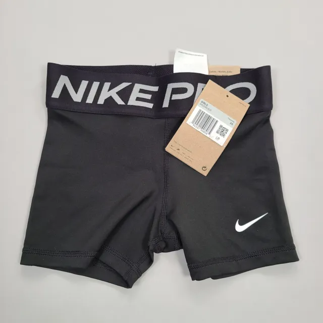 Nike Shorts Girls Extra Small Black Dri-Fit Pro Athletic Outdoors Youth Kids
