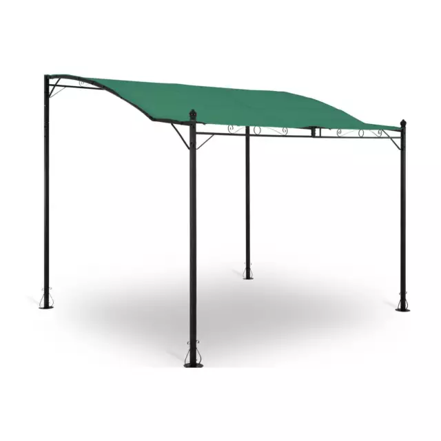 Tonnelle De Jardin Terrasse Pergola Tente Pavillon Réception Toile Vert 2,6x3m