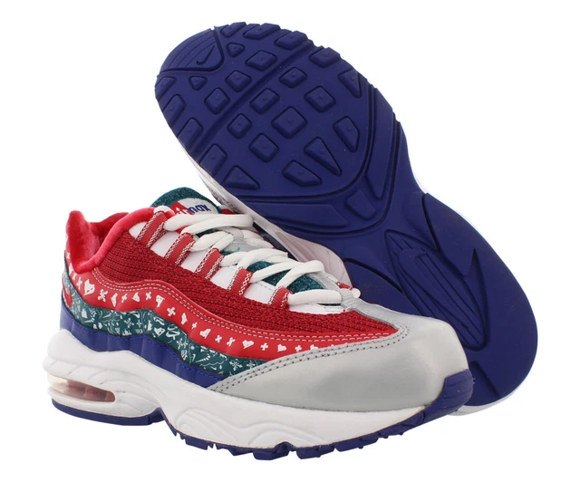 Nike Air Max 95 Girls Shoes Size 12, Color: White/University Red/Noble Red