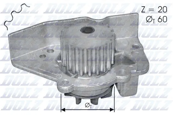 Pompa Acqua Dolz Raffreddamento Motore N405 per Citroen Fiat Peugeot BX + Break + 86-04
