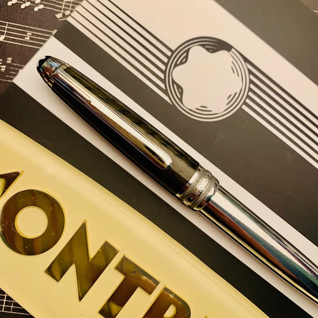 2010 Montblanc Solitaire Meisterstuck Carbon Ball Point Vintage Pen Rare Mint