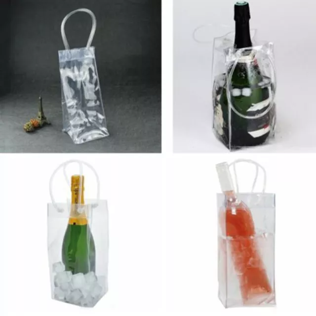 Keep Your Wine Perfectly Chilled with the Transparent PVC Wine Ice Bag Cooler