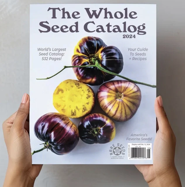 WHOLE SEED CATALOG 2024 AUCTION Baker Creek Heirloom NONGMO Seeds 18.