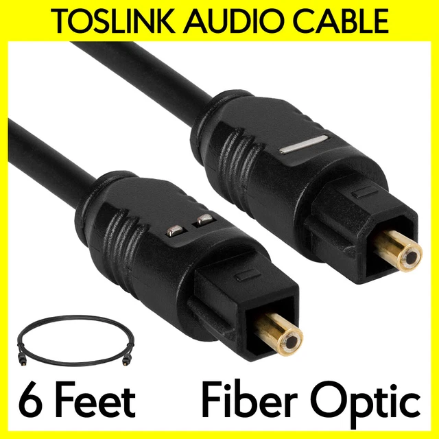 6 Feet Toslink Cable Fiber Optical SPDIF Cord Sound Bar PS4 Digital Audio Cord