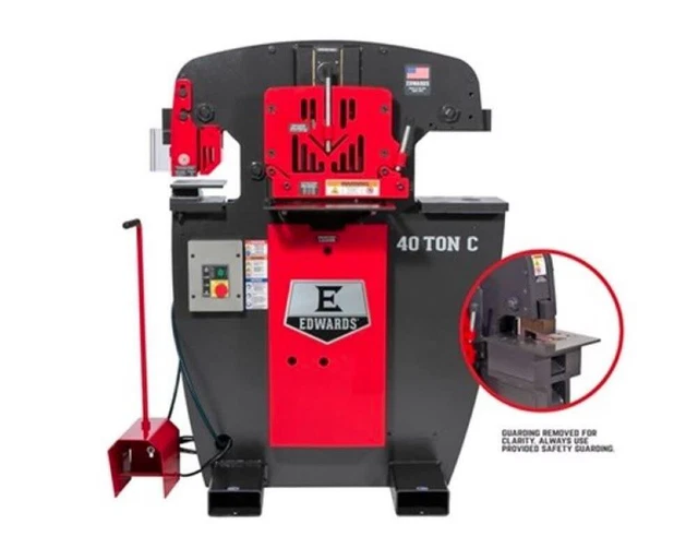 Edwards 115V 1 Phase 40 Ton C Ironworker With Coper Notcher