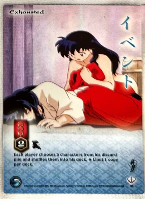 InuYasha TCG Card Game Anime holofoil kagome exhausted rare foil 95 manga