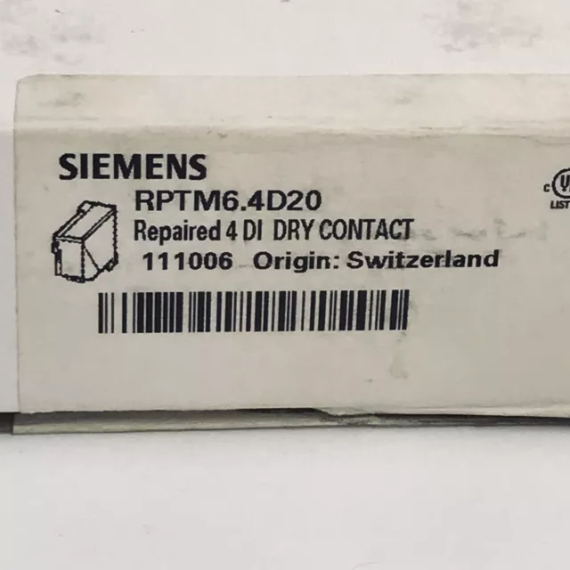 Siemens RPTM6.4D20 MBC RBC Termination Module 4 DI Contact~Refurbished~ 2