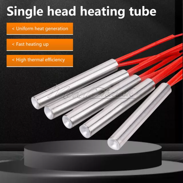 1X Mold Stainless Steel Single Head Heating Tube Element 6-10mm AC 220V 100-200W 2