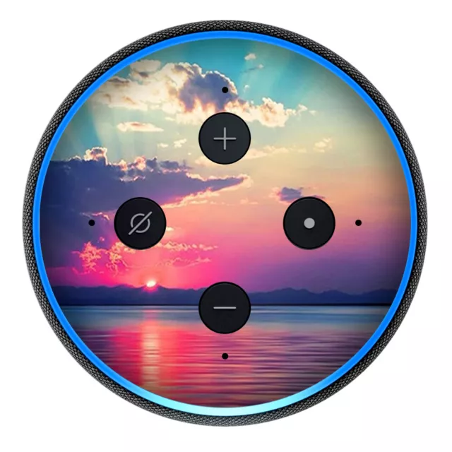 Vinyl Aufkleber Skin für Amazon Echo Dot 3. Gen - Sumertime Sun Rays Sonnenuntergang 2