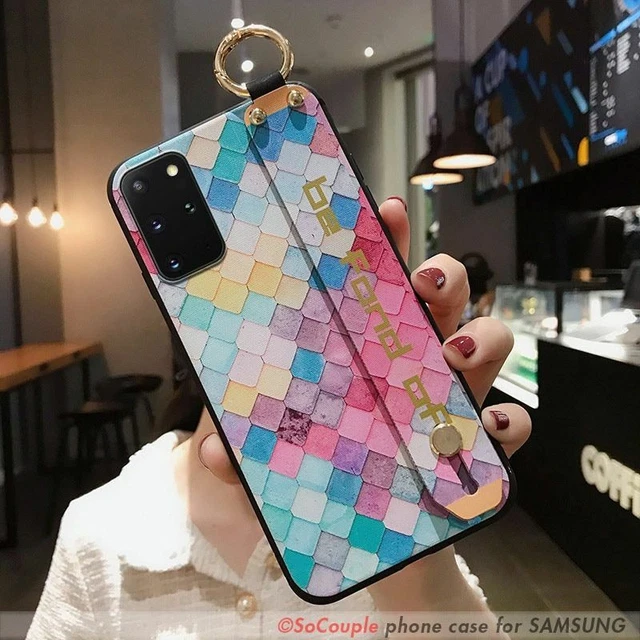 De Luxe Téléphone Coque avec Sangle Pour Samsung Galaxy S8 S9 S10 S20 Note 9 10 10