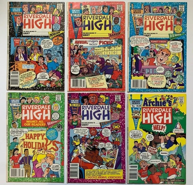 Lot of 6 comics RIVERDALE HIGH #1, 2, 3, 4, 5, 7. ARCHIE series, Betty, Veronica
