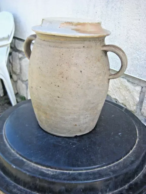 Grand Pot en grès terre cuite  Ancien tine de salaison 2