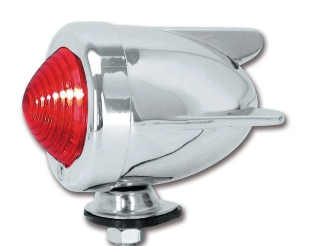 Zeppelin Balle Ailé Chrome Feu Arrière d'Arrêt de Frein - Double Filament, Rouge