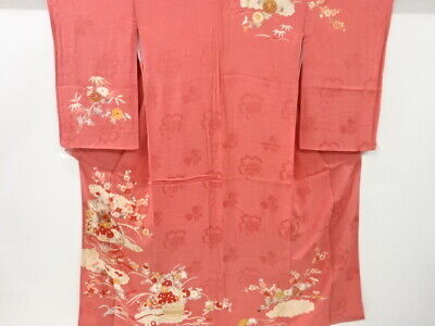 72710# Japanese Kimono / Antique Kimono / Flower Basket