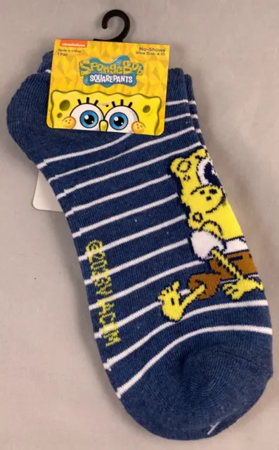 Nickelodeon - SpongeBob SquarePants - 1 Pair - No Show Socks - Size Womans 4-10