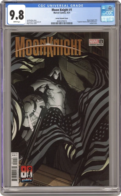 Moon Knight 1J Larraz Captain America 80th Variant CGC 9.8 2021 4045370015