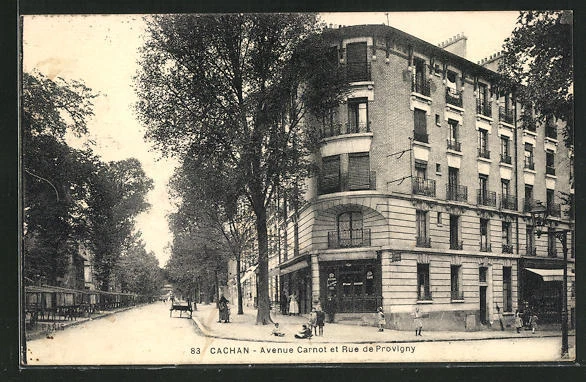 CPA Cachan, Avenue Carnot et Rue de Provigny 1932