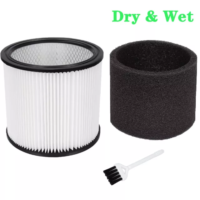 90304 Filter Cartridge & 90585 Foam Filter Fit Shop-Vac 5 Gallon Wet & Dry Vacs