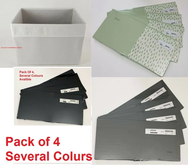 Portaoggetti Grigio 33x38 Cm IKEA DRÖNA Contenitore Per Scaffali Grigio 33x38x33 Cm Per Kallax K 527323 - Foto 3