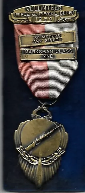 1954 Shooting Medal, Volunteer Rifle & Pistol Club; Tennessee