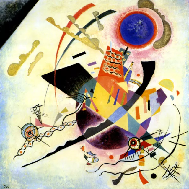 Blue Circle Abstratct Painting By Wassily Kandinsky Repro