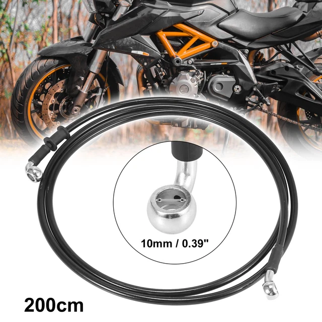 Tubo olio frizione freno moto universale 200 cm 78,74" tubo idraulico nero