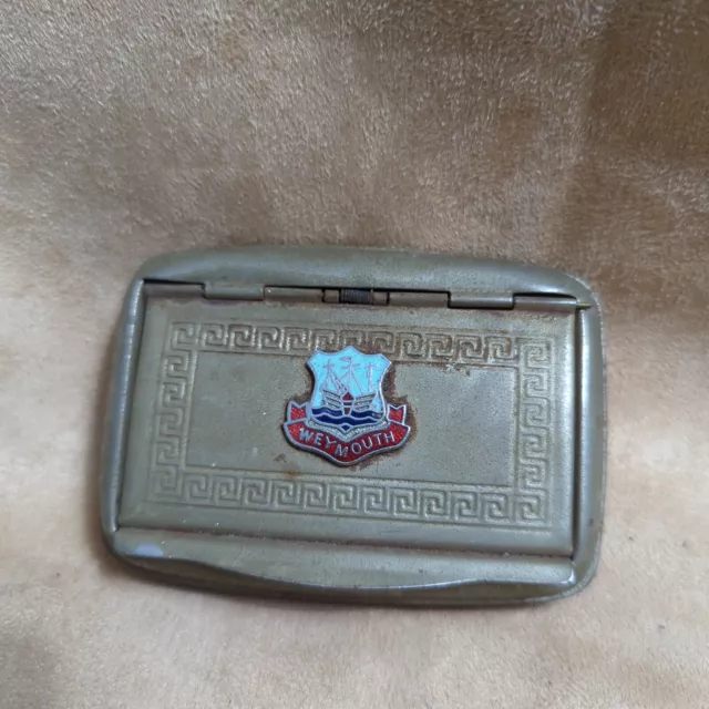 Antique Weymouth Tobacco Box Openable Miners Snuff